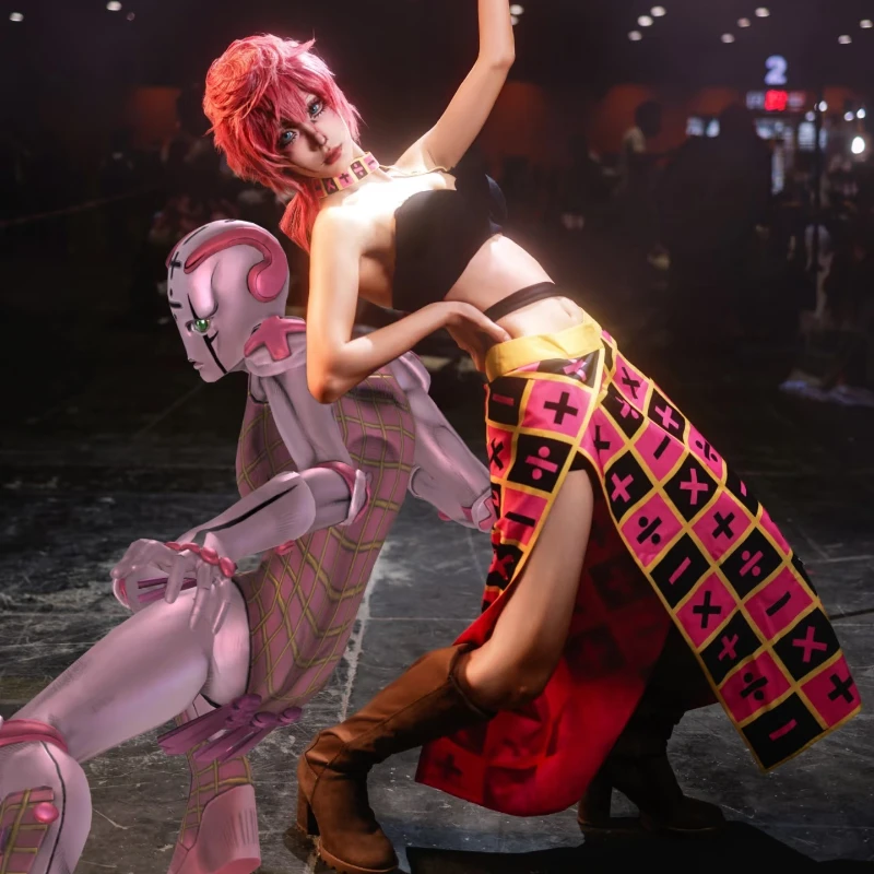 أزياء جوجو للمغامرة الغريبة أنيمي تريش أونا التأثيرية ACGN فستان نسائي زي موحد لحفلات الهالوين ملابس لعب الأدوار