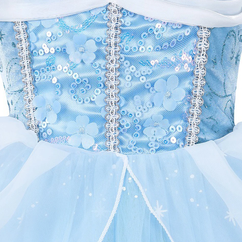 Cinderella Dress Kids Halloween Party Girls Princess Cosplay Costume Dress Up Carnival Christmas Fancy Children Clothing