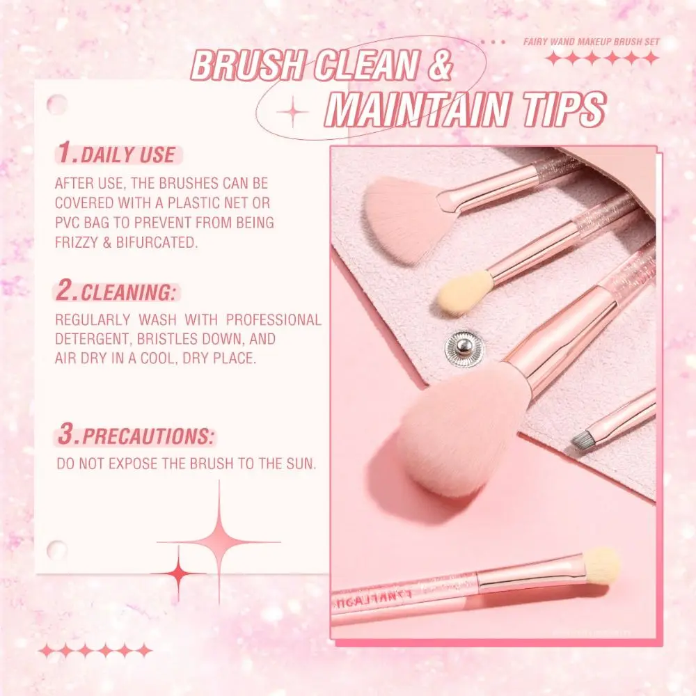 Hot Pink Makeup Brushes Multi-functional Premium Blending Brush Soft Sparkling Foundation Blush Beush Face Makeup