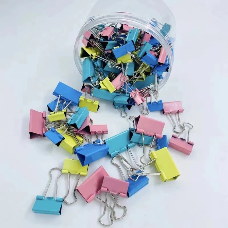 60 Diverse Kleine Kantoor Organiseren Mini Metalen Binder Grip Clips 15Mm Notities Brief Kantoor Gereedschapsbenodigdheden