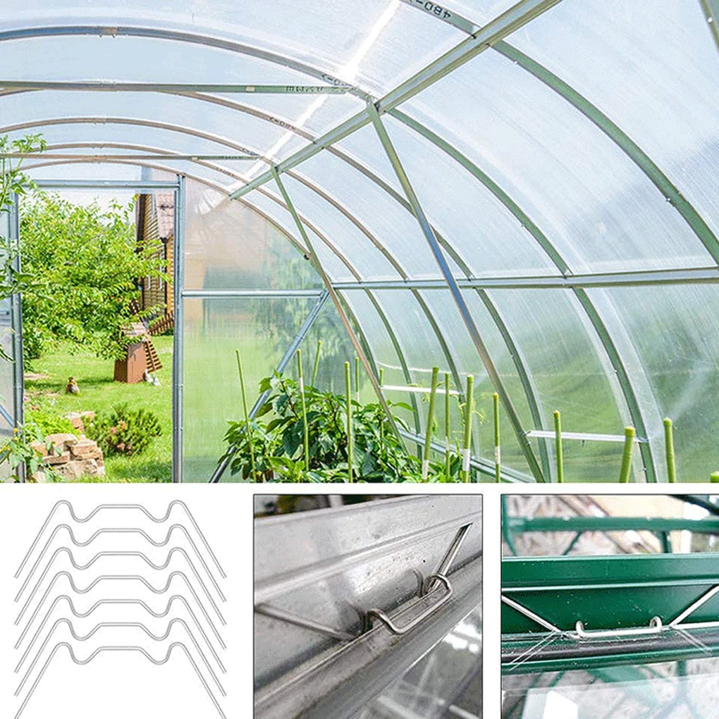 100 шт., зажимы для стекла в теплице, оконные зажимы, садовый инструмент, сменный зажим, инструменты для ремонта теплицы для дома, сада, двора