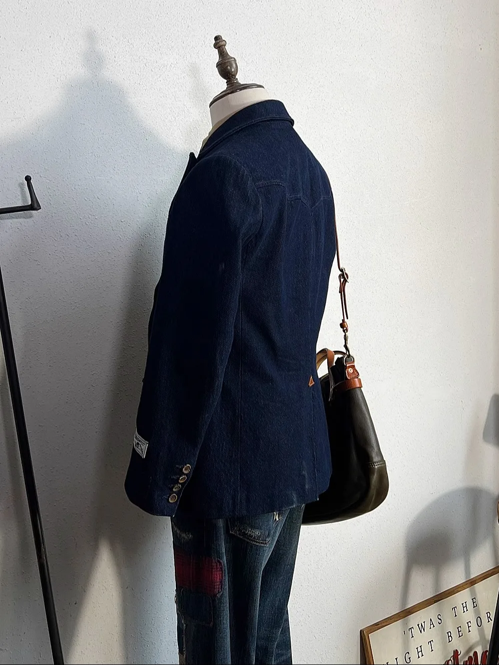 Jas Kasual Pria Tailor Brando American Vintage Heavyweight Sashiko Era 1920-an