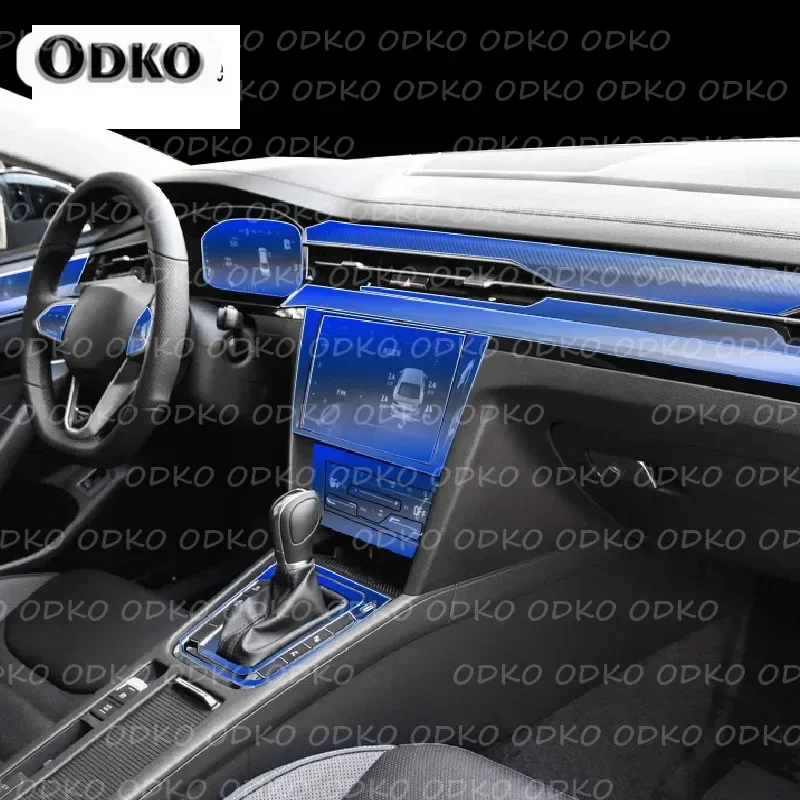 

For Volkswagen Arteon CC 2019-2021 Car Computer Display Protector Car Wrap Interior Accessories Details Stickers Dashboard Film