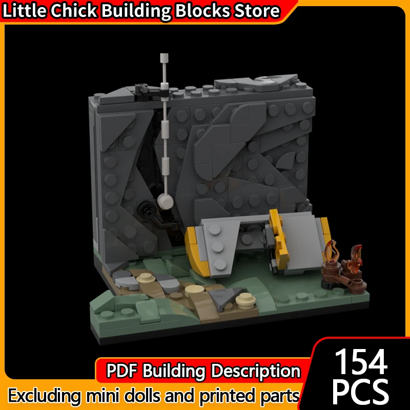Street View Model MOC Building Bricks Rock Climbing And Camping Base Modular Technology Children Holiday Gifts Assemble Toy Suit