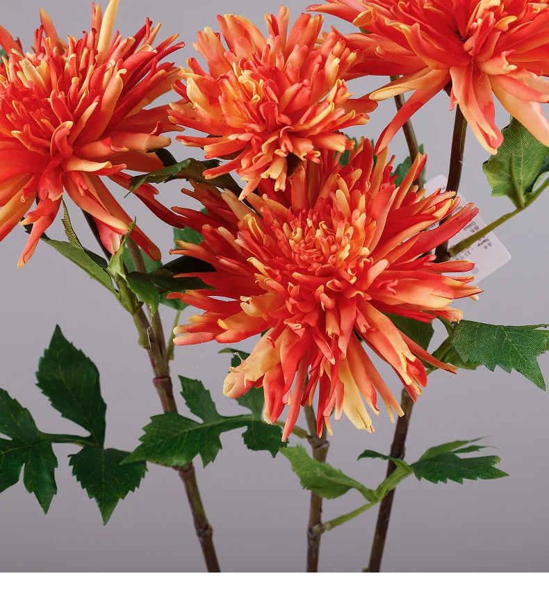5 Stück Künstliche Dahlien-Zweige, Realistische Kunstblumen, Dekorative Weiße Chrysanthemen für Zuhause, Simulierte Blumen für Gartendekoration – Detail 12