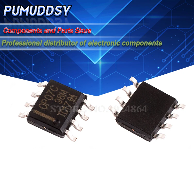 10PCS OP07 OP07C OP07CDR SOP8 Operational Amplifier Low Noise Bipolar Op Amps