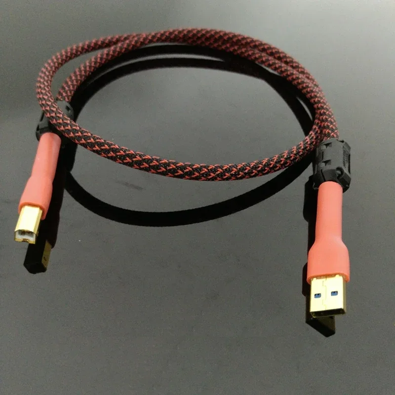 Cable USB audiófilo HiFi Cable USB 2,0 A a B de gama alta tipo A macho a tipo B macho Cable Digital de transferencia de datos HiFi para DAC