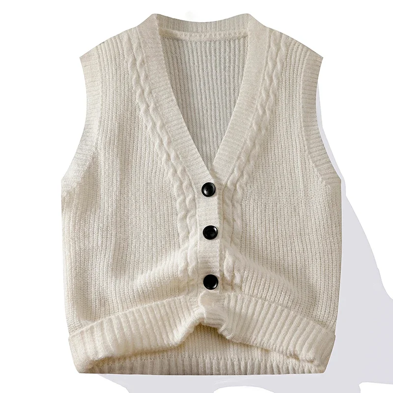 

Универсальный модный мужской повседневный свитер, топы, кардиган, жилет без рукавов, трикотаж, свободный жилет с v-образным вырезом, вязаная рубашка, куртка, пальто