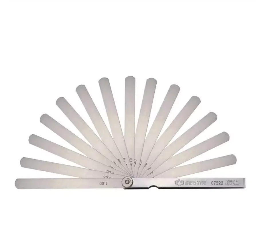 

BESTIR tool Stainless steel feeler gauge high precision 0.05-1.00mm 0.02-1.00mm 100x14/17blades 150x14/17blades 200x14/17blades