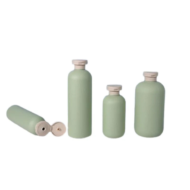 

12Pcs Shower Gel Bottle Refillable Green Empty Plastic 200ml 250ml 300ml 400ml 500ml Lotion Cosmetic Packaging Shampoo Bottles