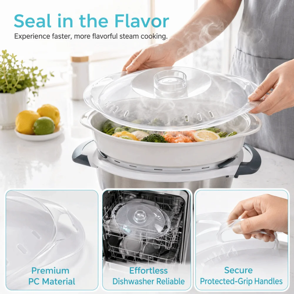 PC Kitchen Food Processor Lid Heatproof All In One Robot Lid Transparency Cooker Cover for Thermomix TM6 TM5 TM31