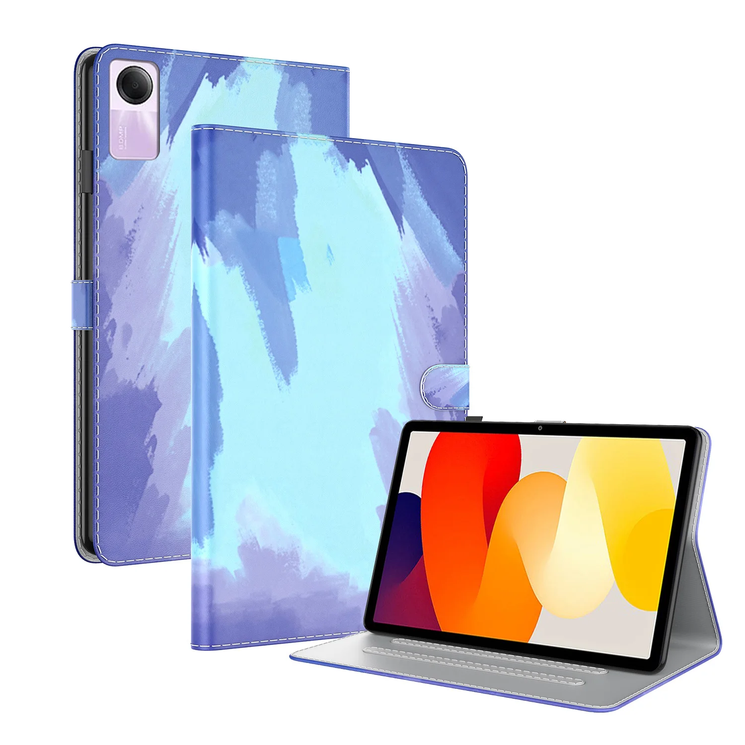 For Xiaomi RedmiPad SE 11 inhc 2023 Case Coque Watercolor Leather Wallet Tablet Cover For Xiaomi Redmi Pad SE 11 Case