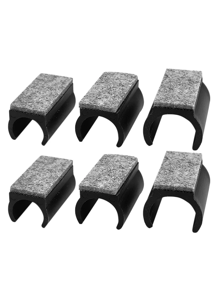 6pcs U Shape Chair Leg Floor Protectors 19mm 22mm 25mm Black Felt Pads for Hardwood Floors Anti Scratch Furniture Leg Mats