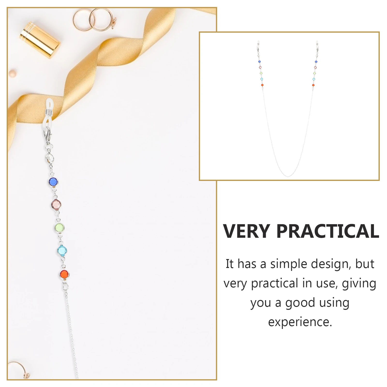 

Sunglasses Hanging Chain Rope Lanyard Eyeglass Fixing Accessory Strap Silica Gel Eyeglasses Eyewear Miss