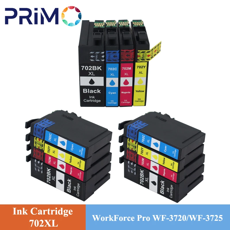 T702 T702XL 702 702XL Compatible Ink Cartridge for Epson Workforce Pro WF-3720 WF-3720DWF WF-3730 WF-3733 Printer