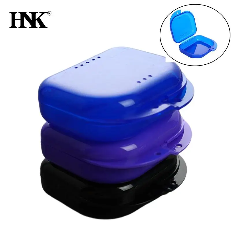 1pcs Tooth Retainer Small Hole Tooth Box Braces Container Mouthguard Guard Denture Storage Case Clean Organizer Case