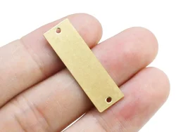 ジュエリー作り,イヤリングチャーム,バー,イヤリング,20個,31x9.7x0.6mm,r2447用の真ちゅう製長方形コネクタ