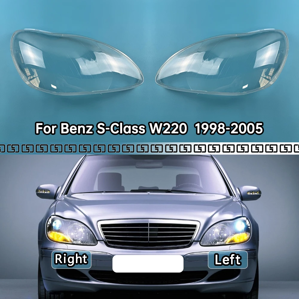 

For Mercedes-Benz S-Class W220 S600 S500 S320 S350 S280 1998-2005 Car Headlight Headlamp Clear Lens Auto Shell Cover