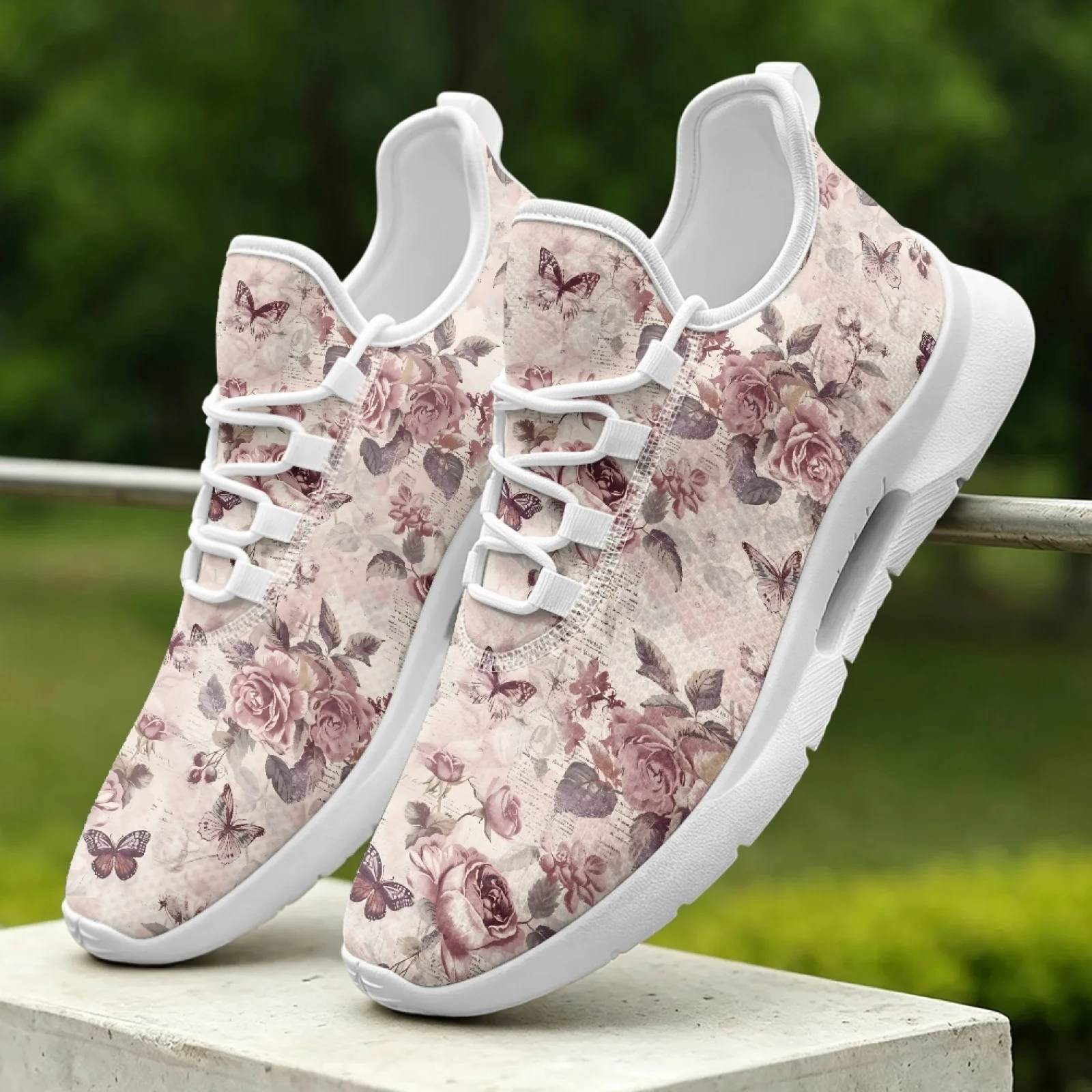 XIXIRIMIDO Women's Lace-up Casual Shoe Nurse Shoes Women's Sandals Men's Sneakers and Casual Shoes Tenis Feminino Rose Rtero