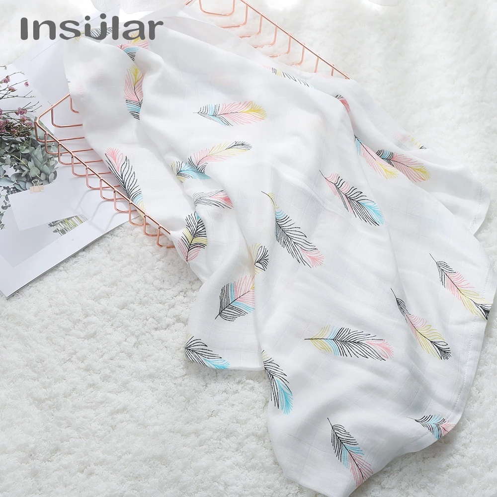 

Insular Muslin Cotton Baby Swaddles Soft Newborn Blankets Bath Gauze Infant Wrap Sleepsack Stroller Cover Play Mat Baby Stuff