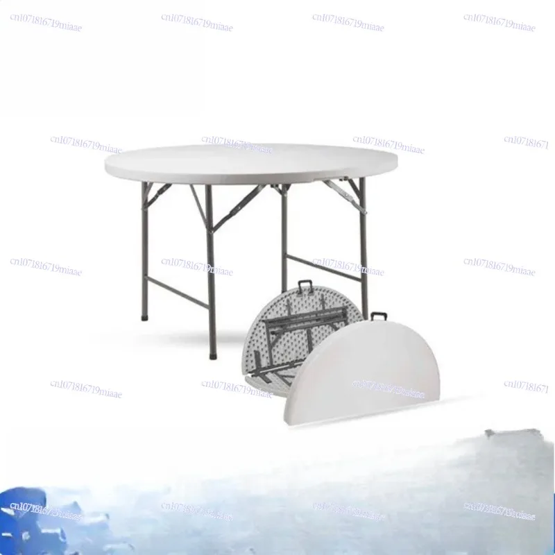 Blow Molded HDPE Plastic Folding Round Table Foldable Table Home Folding Table for Rent