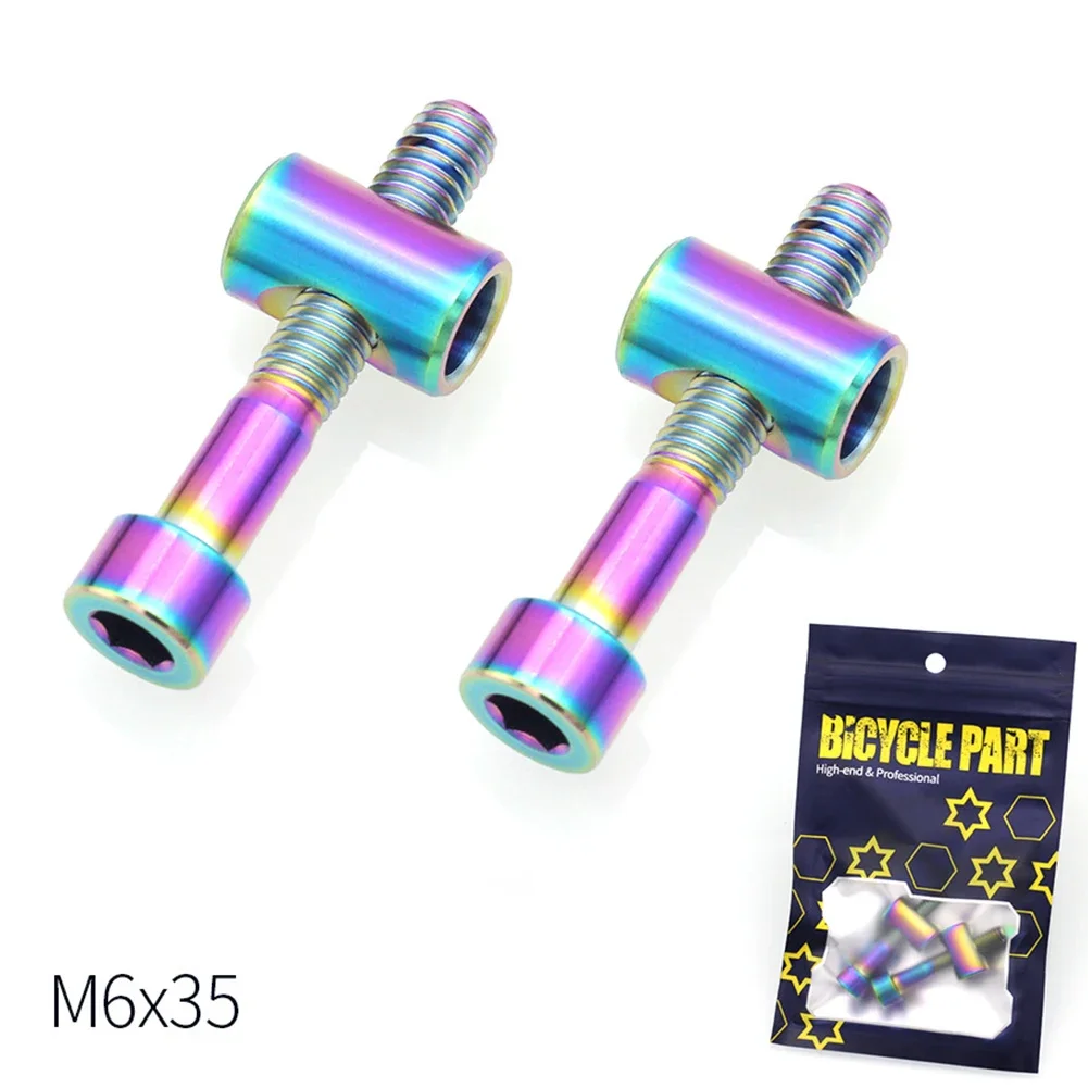 Bicycle Ti Alloy Post Screw For M6x30/40 Lock Fixing Screw Mountain Road Bike Seat Tube Locking Fixing Screw Cycling Parts