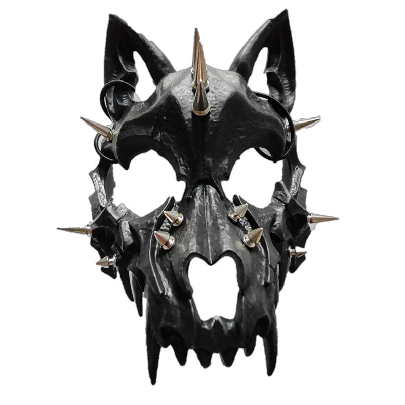 Máscara Punk Rock con remaches huecos para hombre y mujer, mufla bucal transpirable para fiesta, Cosplay, Halloween, R3050