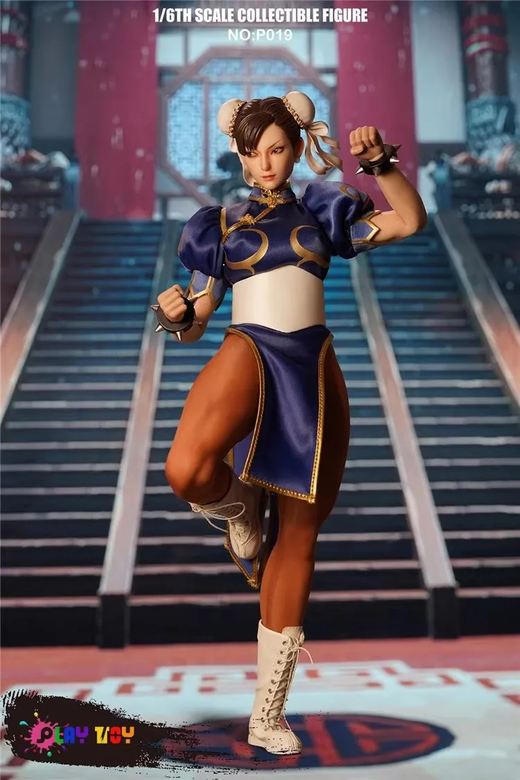 

PLAY TOY P019 1/6 Soldier Fighting Goddess Chun Li Full Set 12'' Action Figure Model Toy In Stock