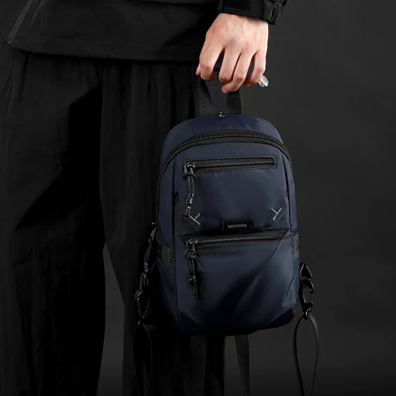 رجال الأعمال رسول حقيبة كتف موضة عادية حقيبة صدر للرجال متعددة الوظائف التخييم حقيبة يد للسفر الرياضة الذكور المشي لمسافات طويلة على ظهره