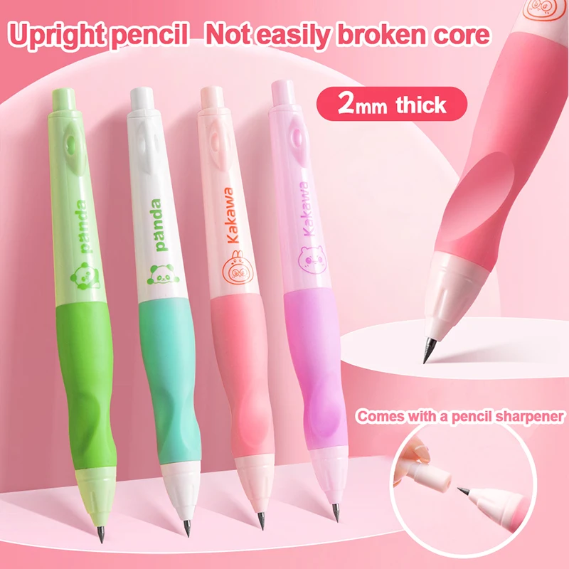 1 set Cute Dolphin 2mm Mechanical Pencils Carpenter Drafting HB Pencil Writing Drawing Sketching Kawaii School Supplies