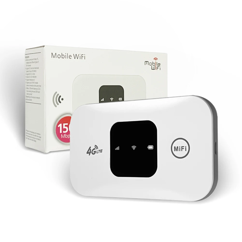 Portable 4G LTE WiFi Modem with SIM Card Slot High Speed Travel Hotspot 4G LTE Router for RV Travel Vacation Camping Remote Area