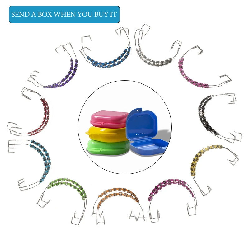 1 Stück Hosenträger Dekoration Kette Dental Kieferorthopädische Temporäre Zubehör Hosenträger Box Oral Hosenträger Mode Dekoration