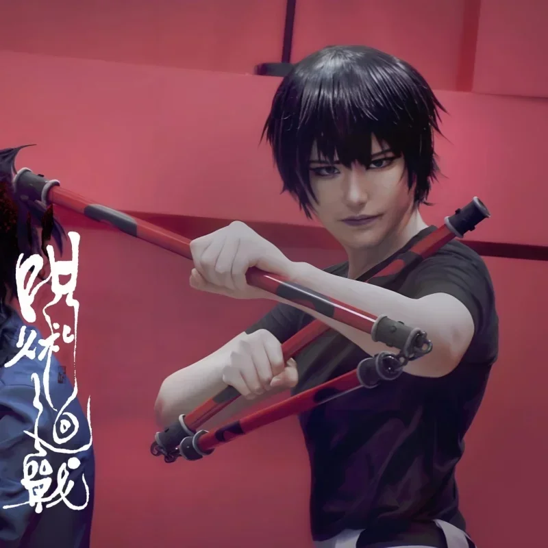 50cm/19.68in jujutsu yoyun três seccionados vara anime periféricos tamanho real japonês katana cosplay arma adereços ornamento brinquedos