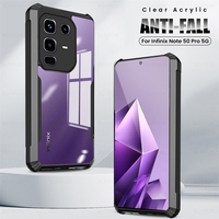Clear Crystal Acrylic Back Cover For Infinix Note50 Note 50 Pro 4G Case PC+TPU Hybrid Shockproof Coque On Infini Note 50 Pro+ 5G