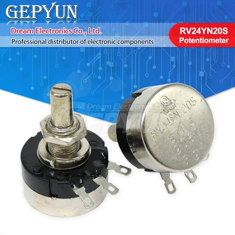 RV24YN20S 101 102 B103 104 105 201 202 203 204 254 302 303 501 502 503 504 5K 10K 100K 500K 200K 100 ohm Potenciômetro