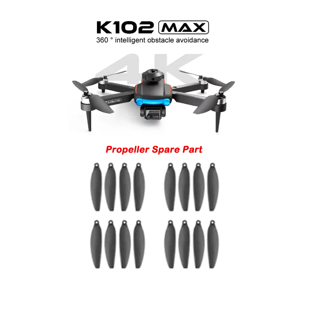 K102 MAX Folding Drone Original Propeller Spare Part K102MAX Maple Leaf Blade Wing Rotor Part Accessory 8PCS/Set
