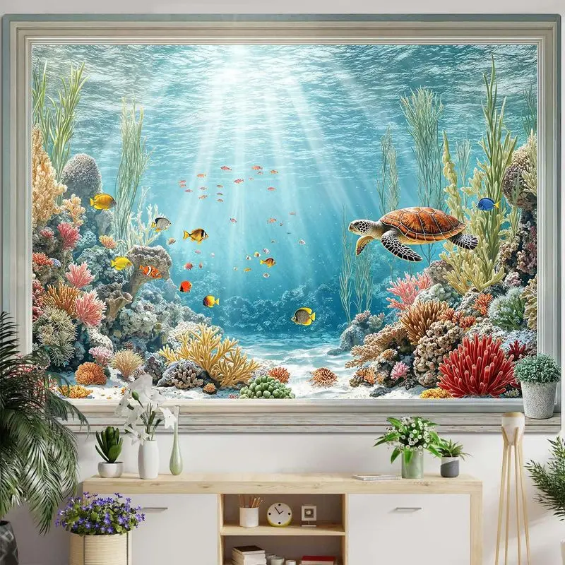 VIKAMA Natural Landscape Tapestry Modern City Forest Polyester Wall Hanging Bedroom Dorm Living Room Unique Indoor Soft Durable