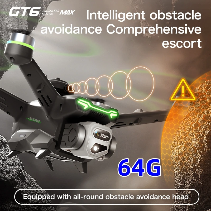 GT6 Professional Drone Long Range Flight Battery Quadcopter 4K HD Wifi Dron Aerial Photography Obstacle Avoidance Aircraft view 5