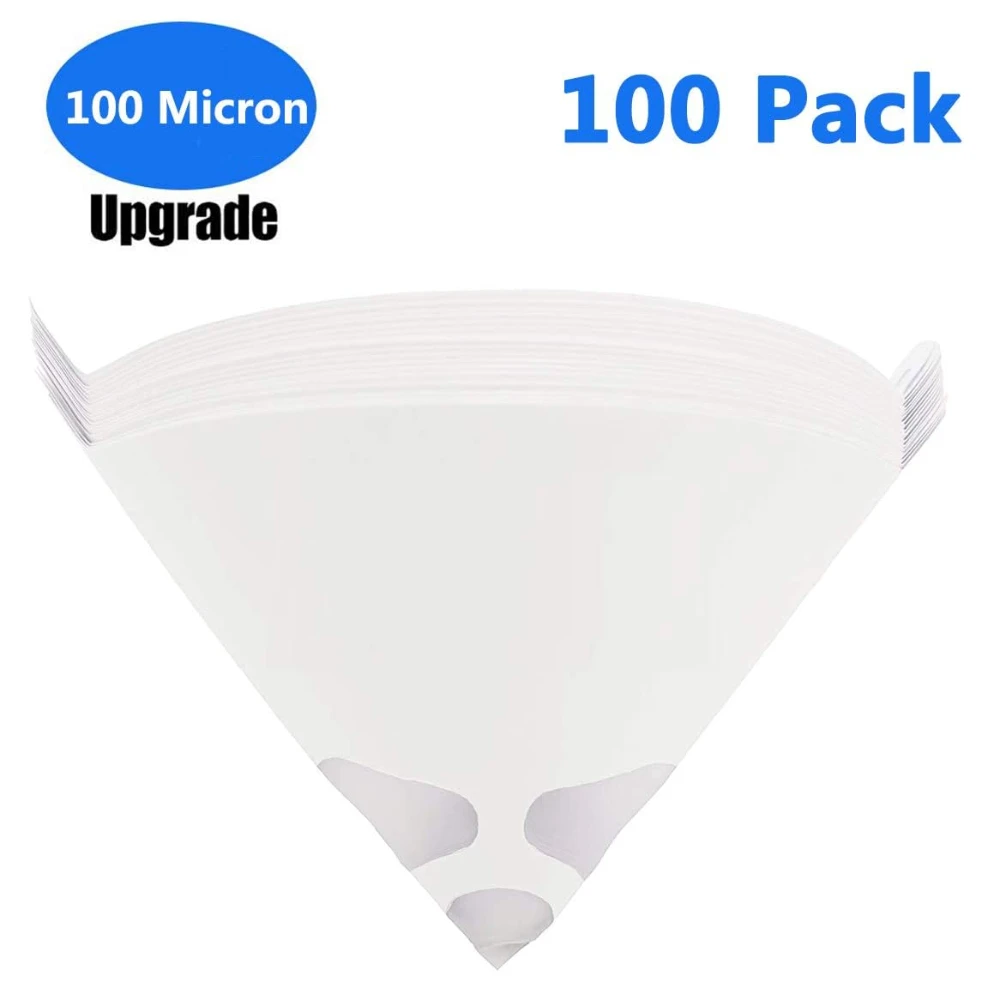 100 Pack 100 Micron Paint Cone Paint Strainers  Paint Filter Paint Filter Cone with Fine Nylon Mesh Automotive Spray Guns