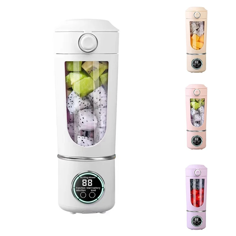 Portable Juice Maker Blender For Shakes Smoothies 700ML 12-Blades Fast Mixing 2 In 1 Blender Personal Juicer 7.4V