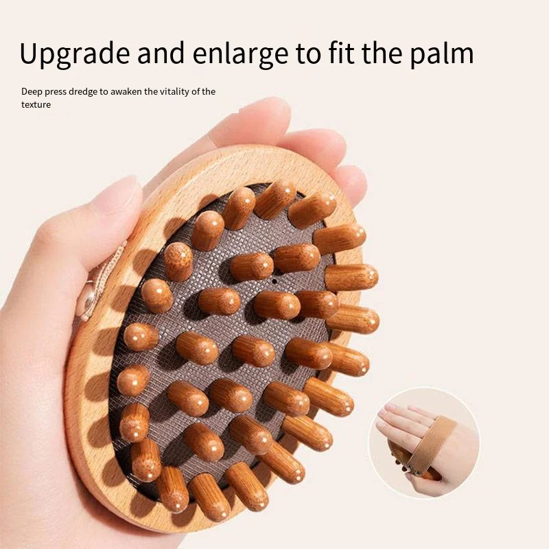 Body Anti Cellulite Brush Soothing Wooden Essential Oil Spa Air Cushion Massage Hair Comb Scalp Massage Brush Body Massager