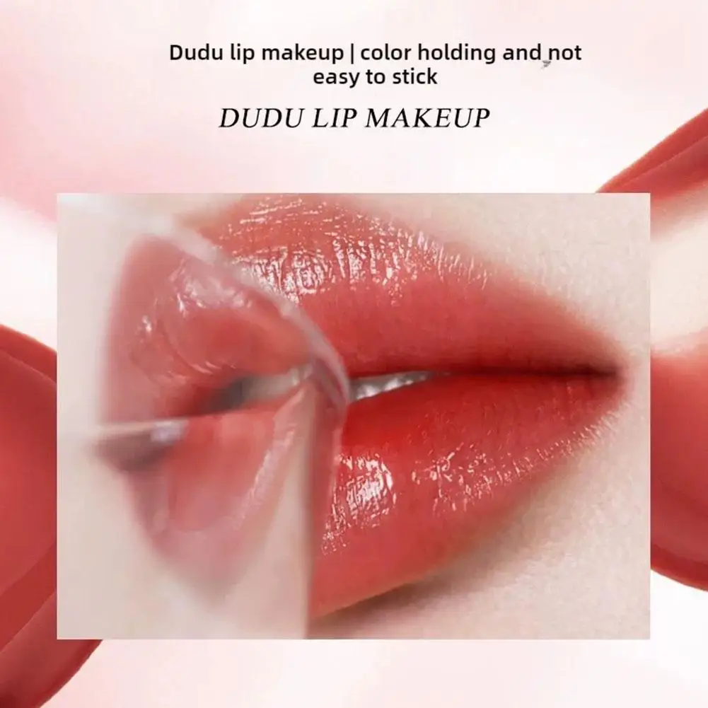 Mooekiss Doppelköpfiger Lipgloss-Spiegel, feuchtigkeitsspendender, langanhaltender Bürstenkopf, Antihaft-Becher, filmformender Lippenglasur-Lippenstift, 3,2 g