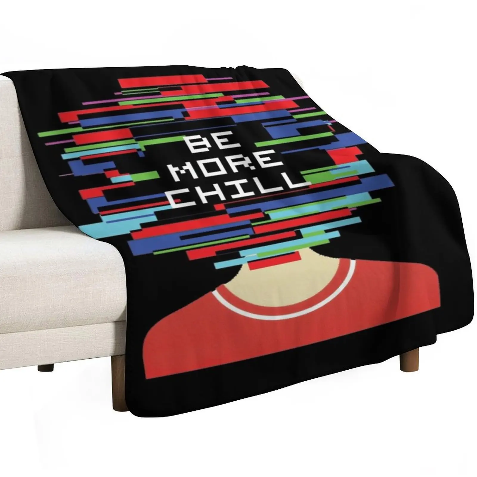 Be More Chill- Official Recording Throw Blanket Decoratives Bed linens Soft Plaid Camping Cute Blankets