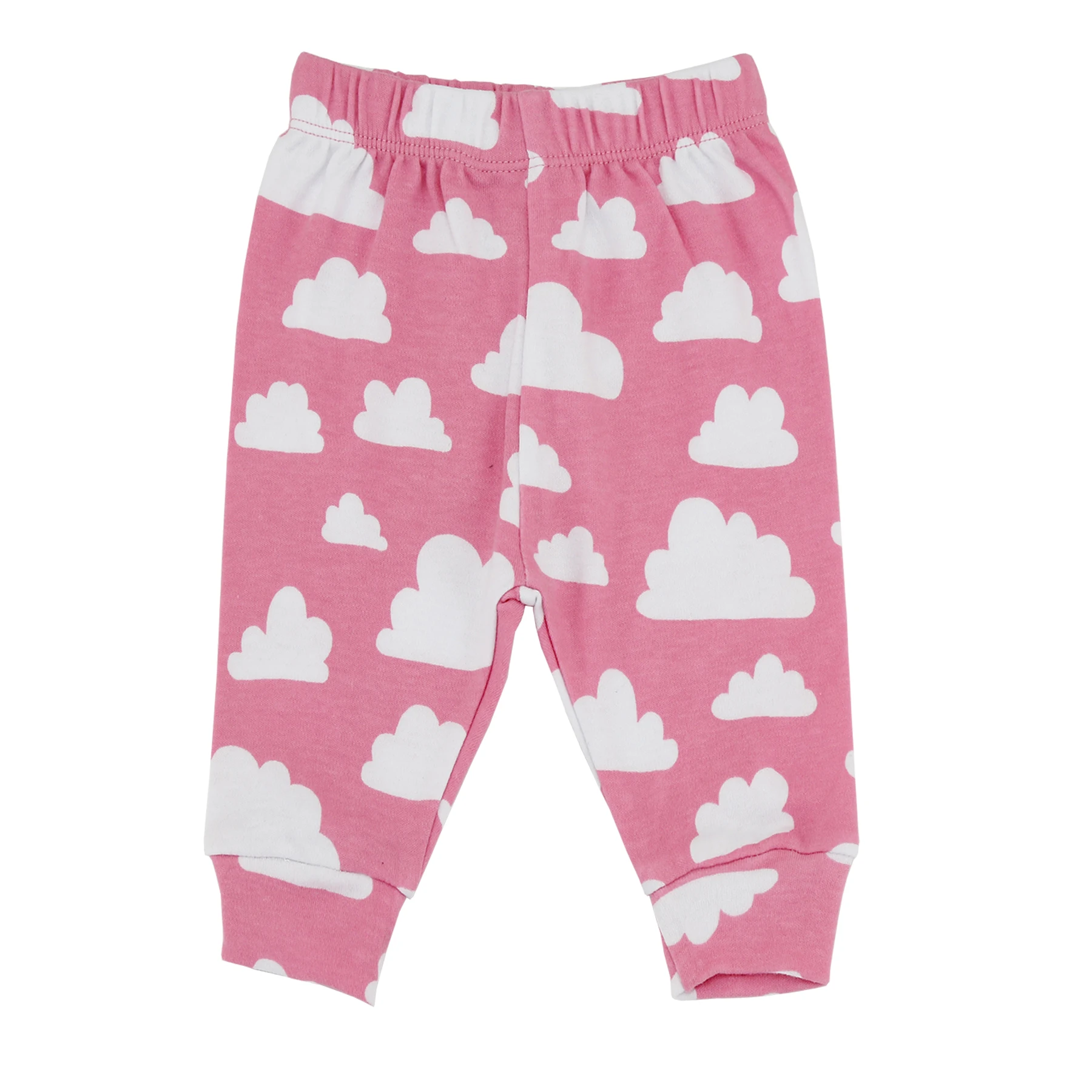 100% Cotton Soft Baby Pants Clound Printing Newborn Boys Trousers Kids Clothing Baby Girls Pink Pants