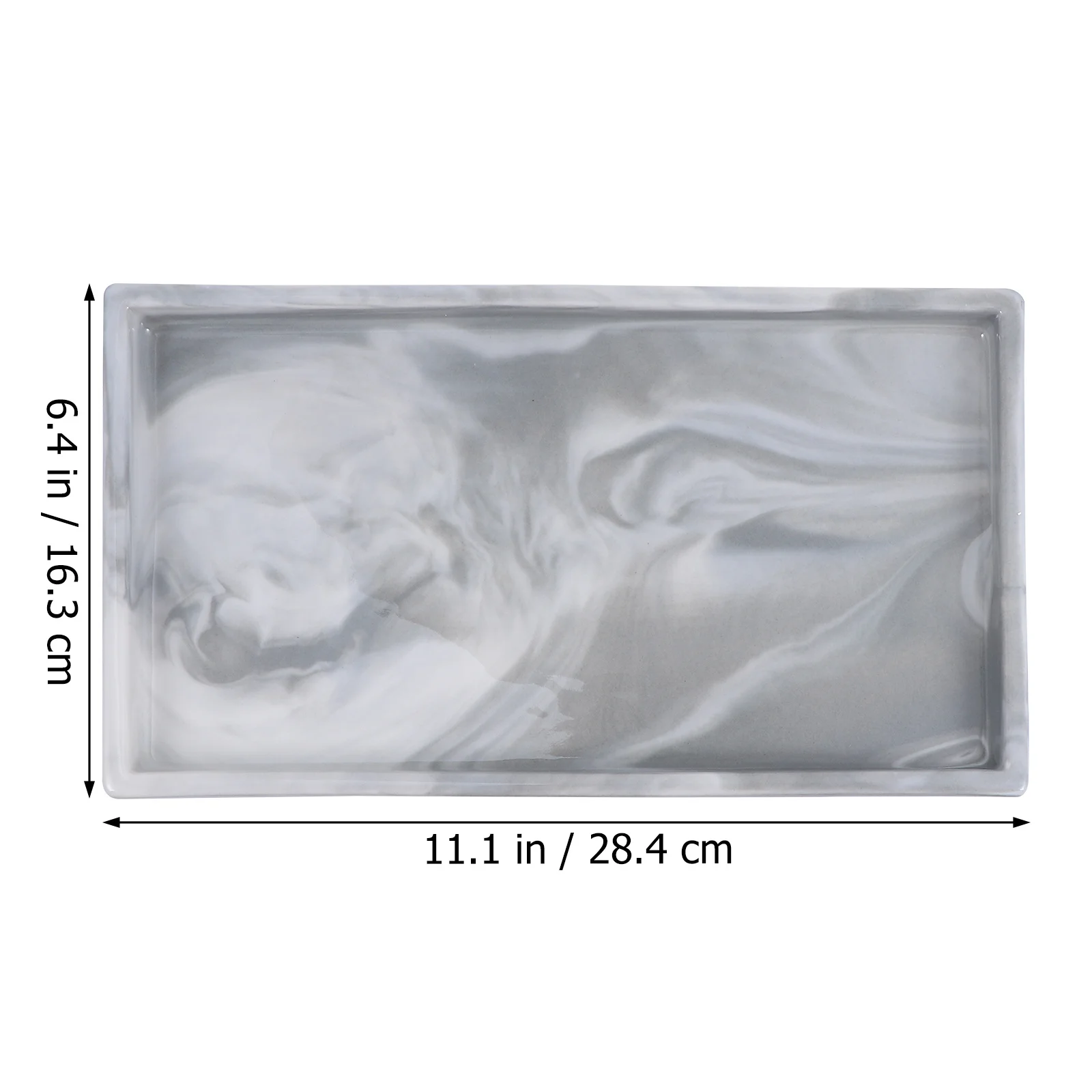 1Pcs Marble Pattern Ceramic Tray Delicate Smooth Texture Jewelry Storage Dish Exquisite Craft Luxury Home Decor Serving Tray