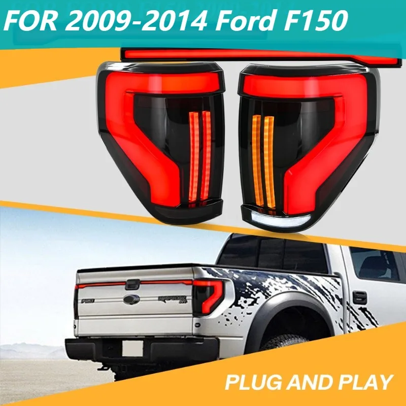 

LED Tail Lights Rear Pair + Center Lamp For 2009-2014 Ford F150