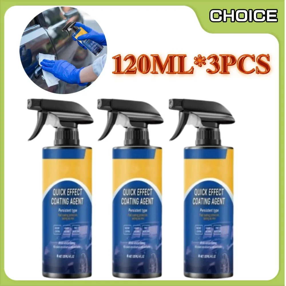 3PCS Car Coating Spray Quick Effect Coating Spray 120ml Coating Agent Spray High Protection Quick Car Scratch Remover