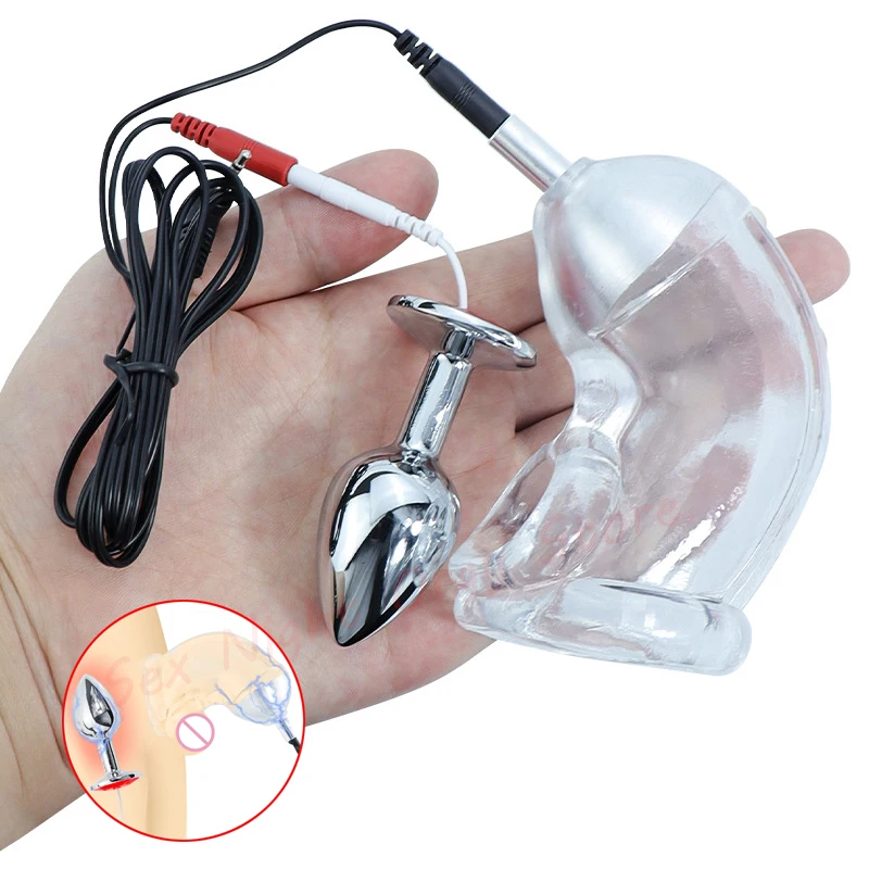 New Electro Shock Anal Plug Penis Plug Cock Ring Medical Themed Toy Massage Pad Nipple Clamps For Men Electric Stimulate Sex Toy