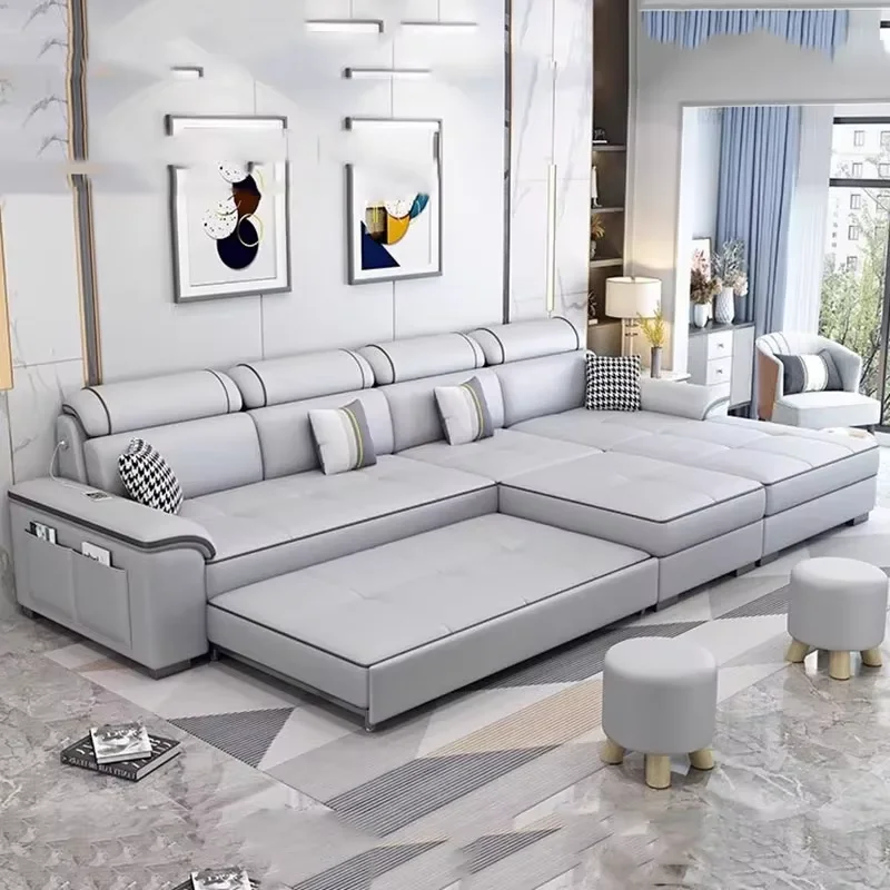 Fancy Unique Living Room Sofas Beds L Shape Storage Nordic Floor Salon Sofas Foldable European Woonkamer Banken Home Furniture