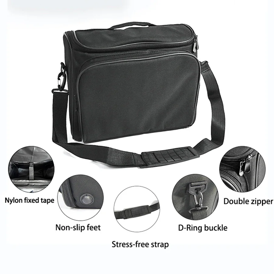 VOXFLIX Portable Shockproof Projector Storage Case Waterproof Projection Bag Large Capacity Lighweight Case for Travel